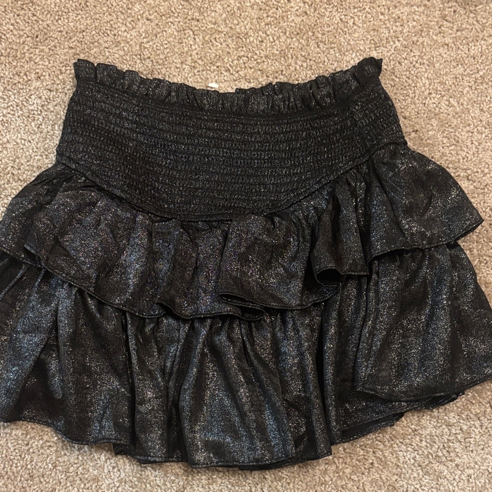 Black Ruffled Women's Skort
